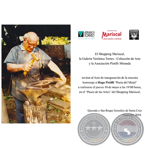 Muestra homenaje a Hugo Pistilli «Poeta del Metal» - Jueves, 10 de Mayo de 2018